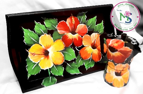 Imagen 1 de Bandeja Negra Cayenas 11  x 15 Pulgs