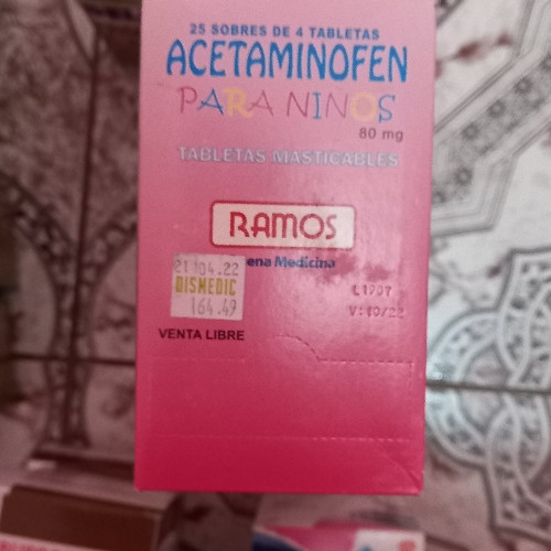 Imagen 1 de ACETAMINOFEN NIÑO C*100 TAB - RAMOS - GCP0002