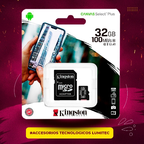 Imagen 1 de MEMORIA MICRO-SD KINGSTON , 32GB.