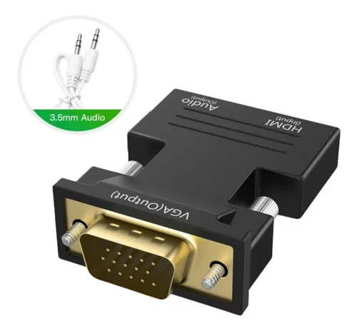 Imagen 1 de Adaptador Hdmi A Vga Hdmi Hembra Vga Macho