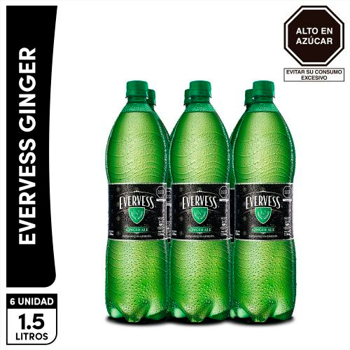 Imagen 1 de Evervess ginger ale pet 1500ml paq/06