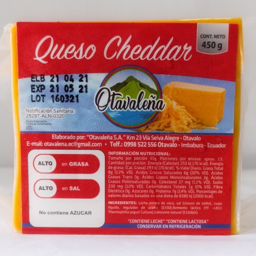 Imagen 1 de Cheddar entero 450g 