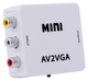 Imagen 1 de Adaptador Conversor RCA a VGA Mini Audio y Video 1080p