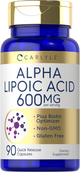Imagen 1 de Ácido Alfa Lipoico 600 mg 90 Cap. CARLYLE 