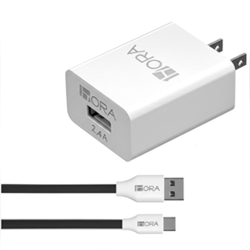 Imagen 1 de Cargador 2.4A / 12W USB Tipo A con cable A a V8 GAR124 Blanco