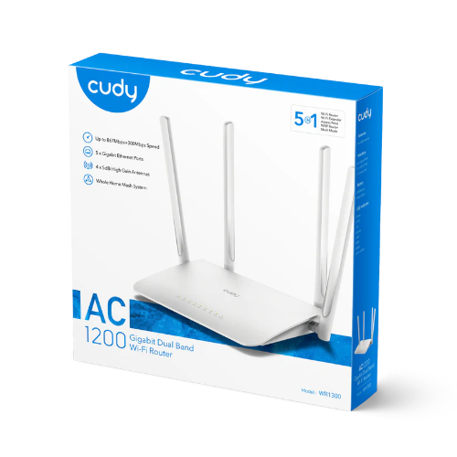 Imagen 1 de ROUTER CUDY WR1300 WIFI DUAL BAND (AC1200)