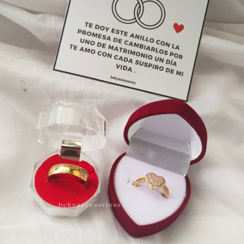 Imagen 1 de Anillo promesa dorado