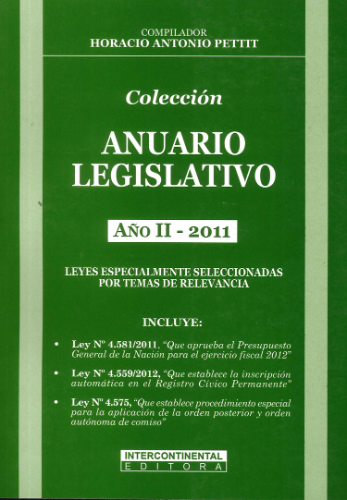 Imagen 1 de Anuario legislativo año III - 2012
