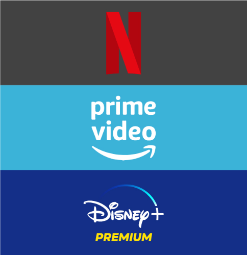 Imagen 1 de Combo NETFLIX - AMAZON PRIME VIDEO - DISNEY PREMIUM