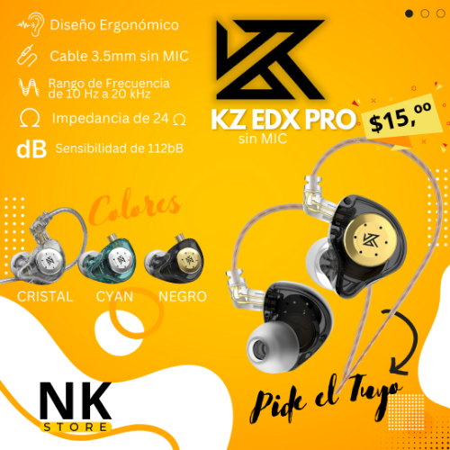 Imagen 1 de AUDIFONOS KZ EDX PRO sin MIC