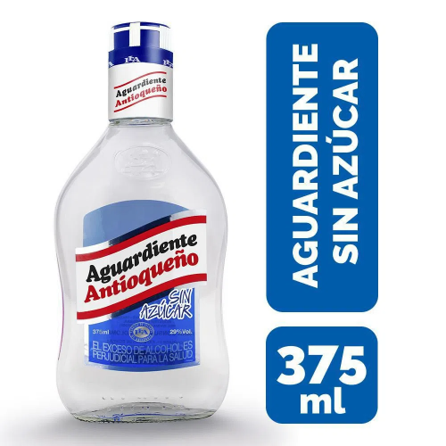 Imagen 1 de Aguardiente Azul Sin Azúcar Media 375ml