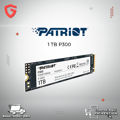 Imagen 1 de 1TB M.2 NVMe - PATRIOT P300 - ALMACENAMIENTO