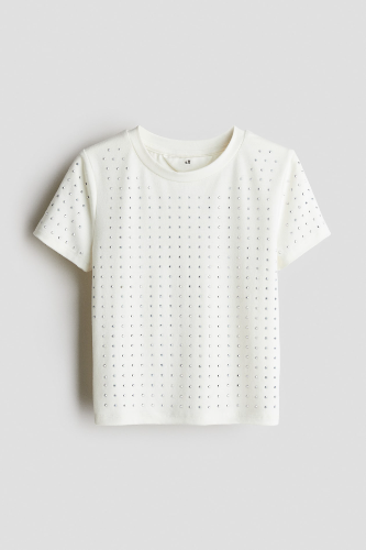 Imagen 1 de Blusa Blanca de Brillantes 12/14T