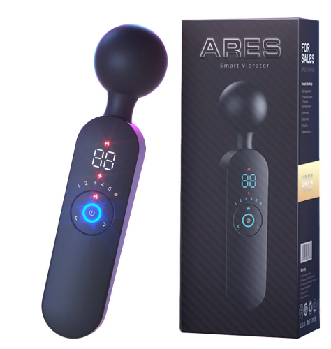 Imagen 1 de 1336: VIBRADOR VARITA MAGICA  CON PANTALLA DIGITAL COLOR NEGRO