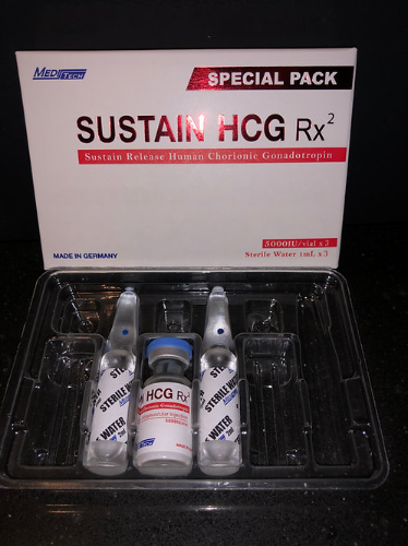 Imagen 1 de  SUSTAIN HCG 3 X 5000IU/VIA L ,3 VIAL X BOX MEDITECH