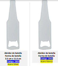 Imagen 1 de Abridor en forma de botella 3x11