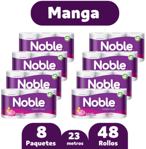 Imagen 1 de  MANGA NOBLE 23*8*6 & 8 PAQ X 6 ROLLOS