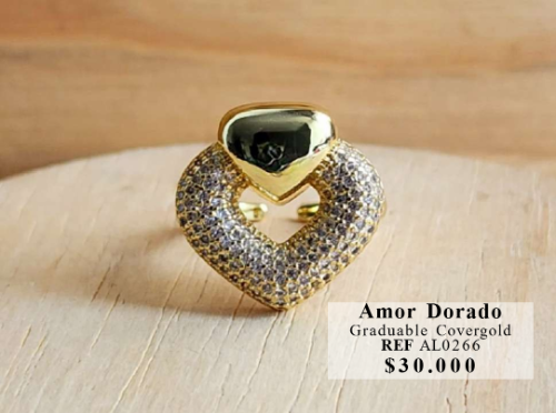 Imagen 1 de Anillo Amor Exuberante Dorado