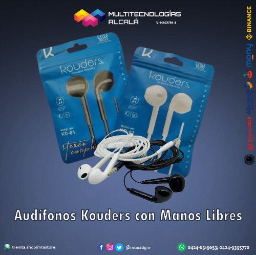 Imagen 1 de Audífonos Kouders con Manos Libres