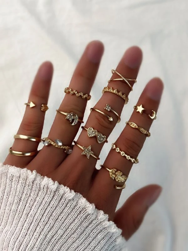 Imagen 1 de 15 piezas Anillo con diseño de estrella