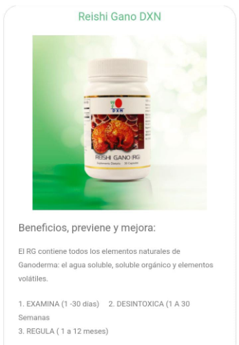 Imagen 1 de Ganoderma de DXN (RG) Reishi Gano de 90 y 30 Cápsulas 