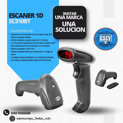 Imagen 1 de 𝐄𝐬𝐜𝐚𝐧𝐞𝐫 𝐝𝐞 𝐜𝐨𝐝𝐢𝐠𝐨 𝐝𝐞 𝐛𝐚𝐫𝐫𝐚𝐬 𝐢𝐧𝐚𝐥𝐚𝐦𝐛𝐫𝐢𝐜𝐨 𝟏𝐃 𝐒𝐂𝟑𝟏𝟎𝐁𝐓
