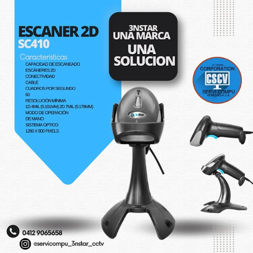 Imagen 1 de 𝐄𝐬𝐜𝐚𝐧𝐞𝐫 𝐝𝐞 𝐂𝐨𝐝𝐢𝐠𝐨 𝐝𝐞 𝐁𝐚𝐫𝐫𝐚𝐬 𝟐𝐃 𝐜𝐨𝐧 𝐁𝐚𝐬𝐞 𝐲 𝐋𝐞𝐜𝐭𝐮𝐫𝐚 𝐀𝐮𝐭𝐨𝐦𝐚𝐭𝐢𝐜𝐚 𝐒𝐂𝟒𝟏𝟎