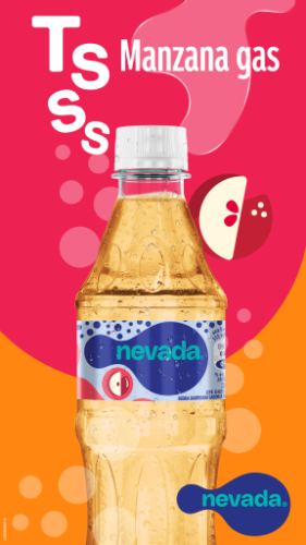 Imagen 1 de Agua saborizada de manzana Nevada, 355 ML