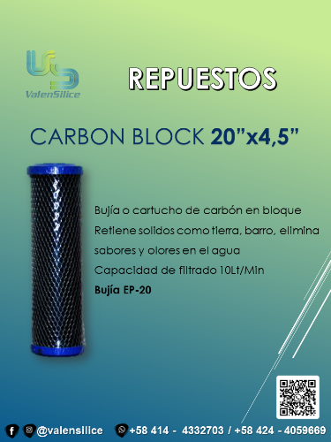 Imagen 1 de CARBON BLOCK 20 X 4.5