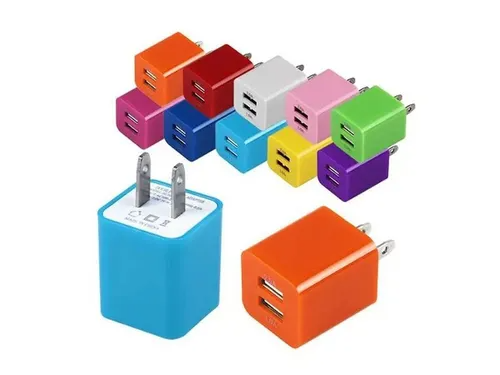 Imagen 1 de Adaptador Cubo Cargador De Pared 2.1a 2 Puertos Usb