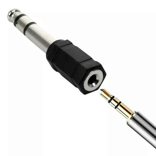 Imagen 1 de Adaptador 6.3mm M a 3.5mm H para Micrófono Sonido Stereo