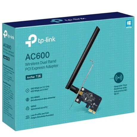 Imagen 1 de Adaptador De Red Tp-link Pcie Archer T2e Ac600 Dual Band