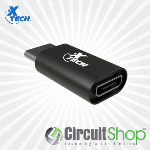 Imagen 1 de Adaptador con conector Tipo C macho a micro-USB 2.0 hembra XTC-526