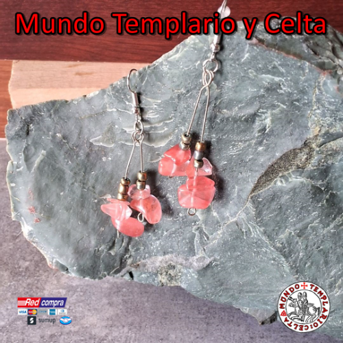 Imagen 1 de aros cuarzo cereza 