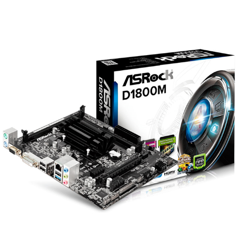 Imagen 1 de 90-MXGUK0-A0UAYZ ~ Motherboard Integrado ASRock D1800M Celeron Dual-Core J1800 2xDDR3/DDR3L Micro-ATX