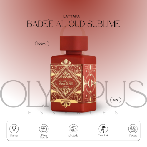 Imagen 1 de Bade'e Al Oud Sublime Lattafa 3.4 oz