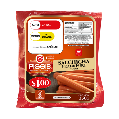 Imagen 1 de  PIGGIS FRANKFURT 250G