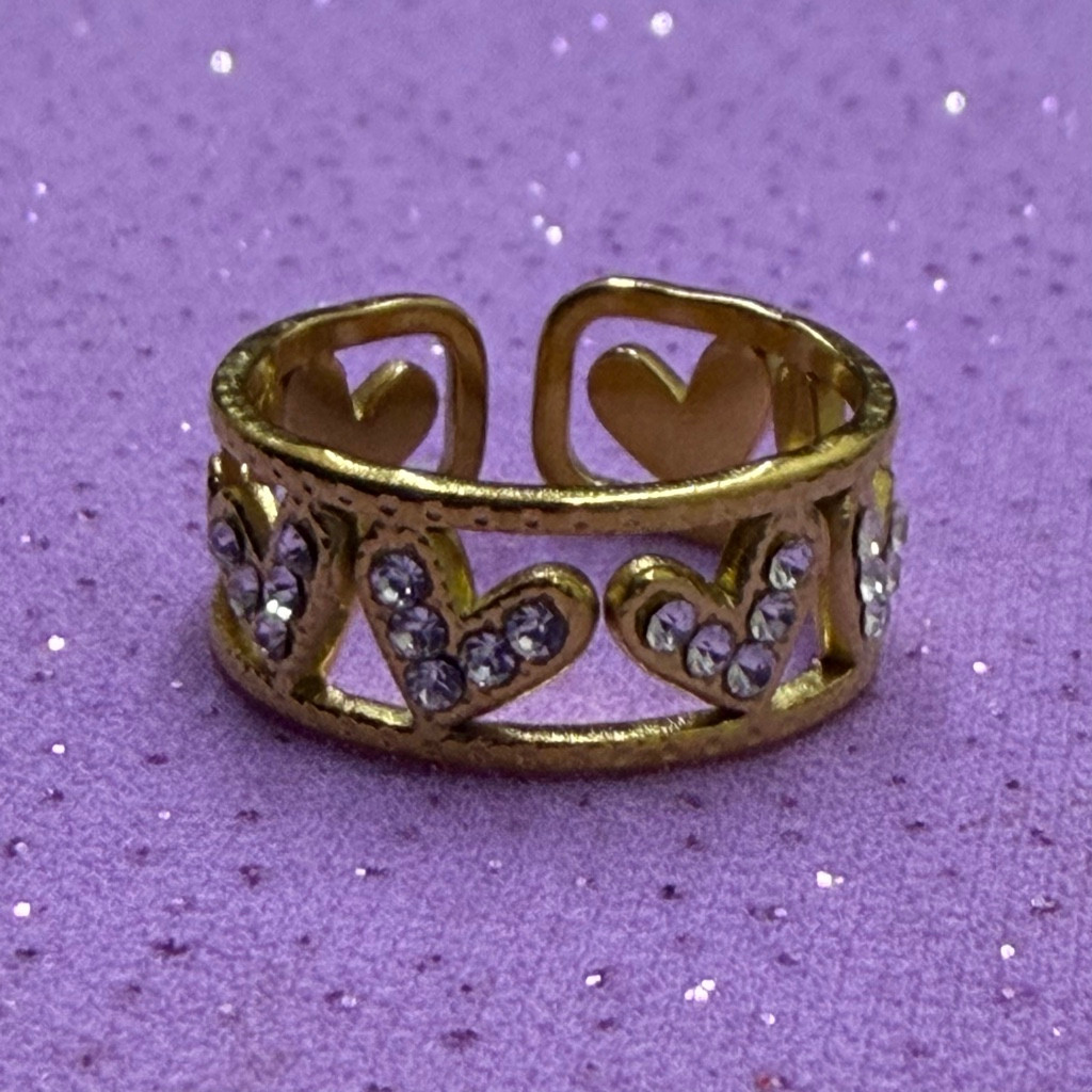 Imagen 1 de Anillo Vic dorado regulable