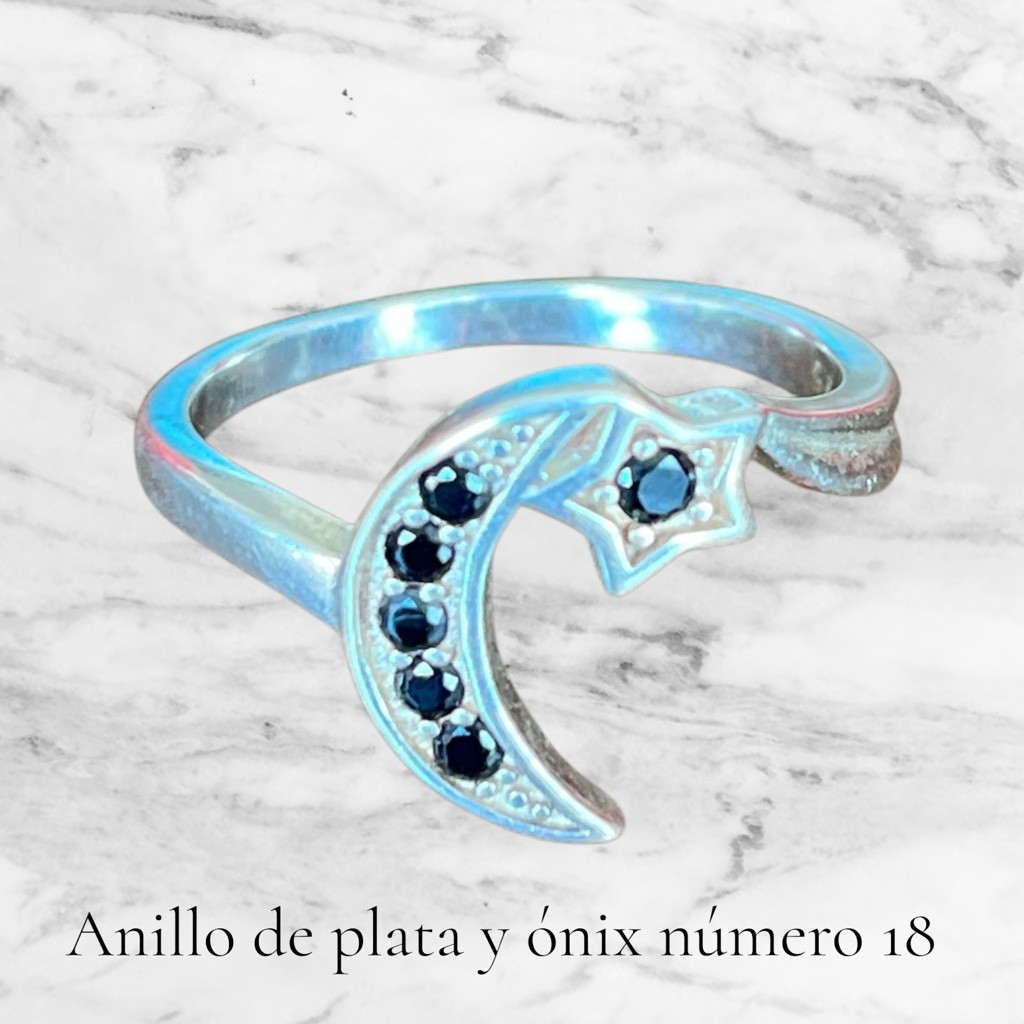 Imagen 1 de Anillo plata luna