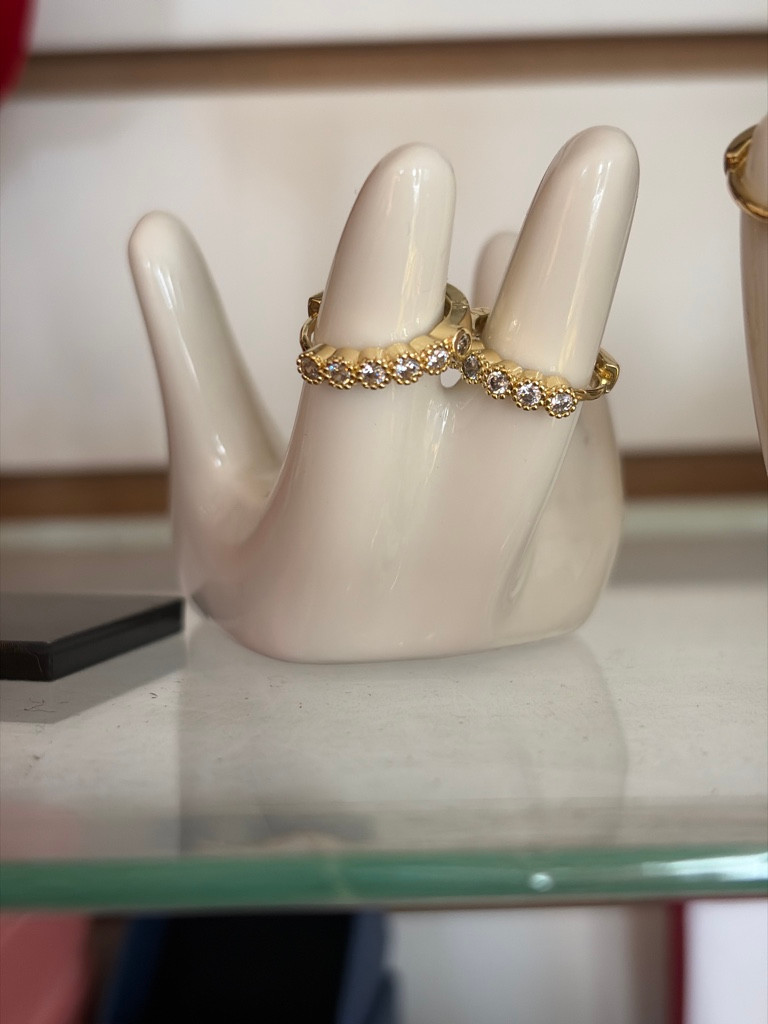 Imagen 1 de Aros pequeños enchapado microcircones