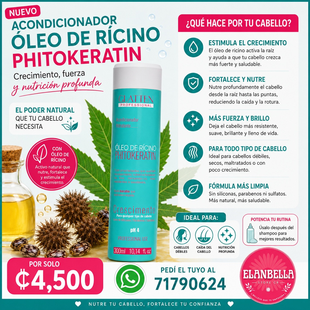 Imagen 1 de Acondicionador Óleo de Ricino Phitokeratin