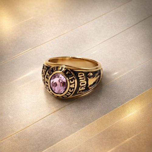 Imagen 1 de ANILLO DE GRADUACIÓN ROSA