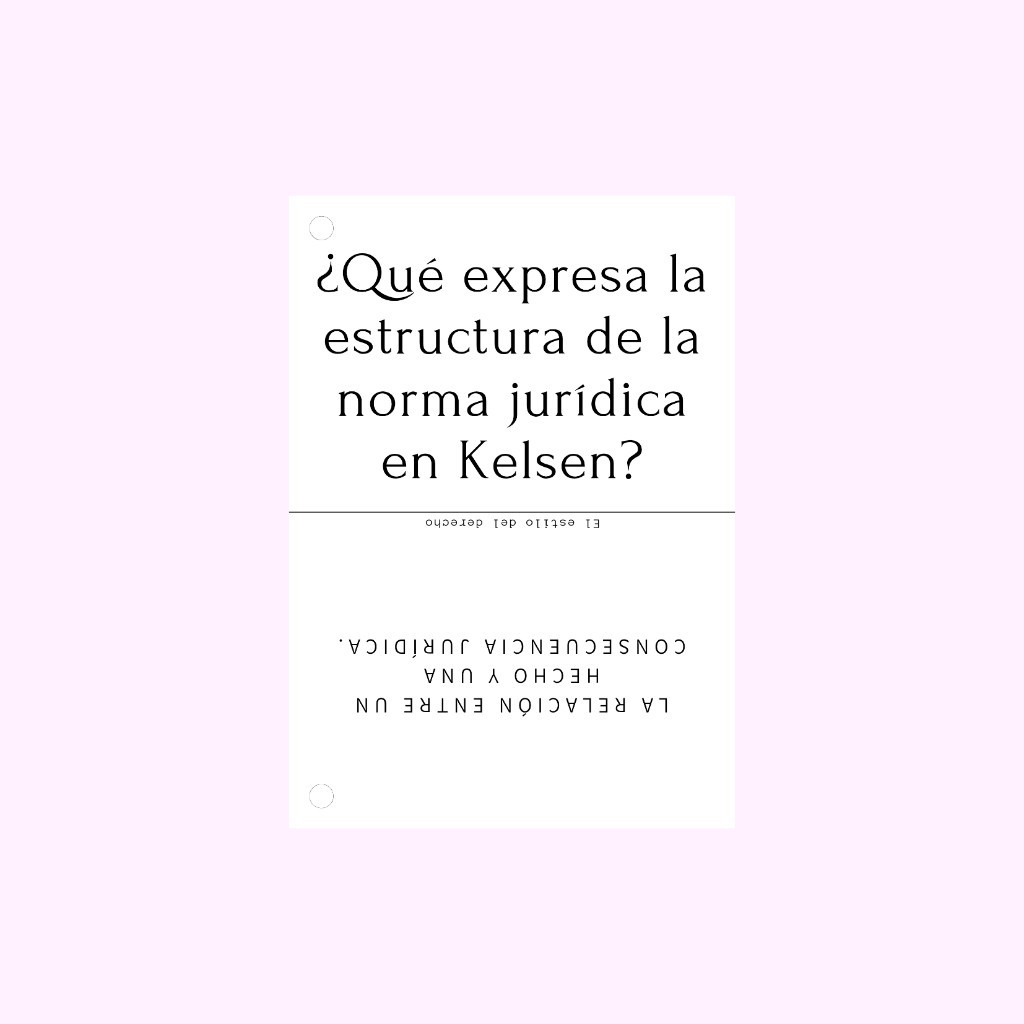 Imagen 1 de Flashcards de estructura de la norma jurídica según Kelsen