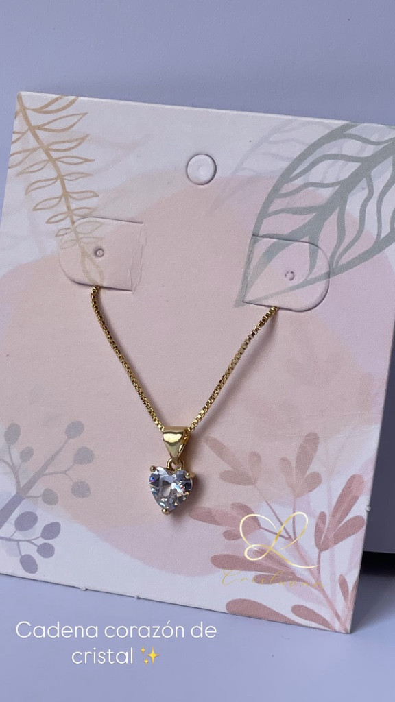 Imagen 1 de Cadena corazón cristal