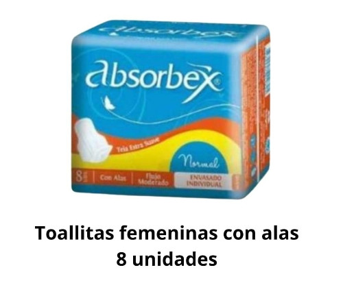 Imagen 1 de ABSORBEX TOALLITAS FEMENINAS CON ALAS