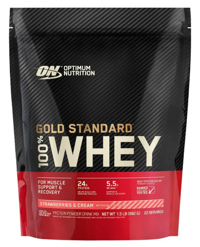 Imagen 1 de 100% GOLD STANDARD FRUTILLA OPTIMUN NUTRITION WHEY PROTEIN