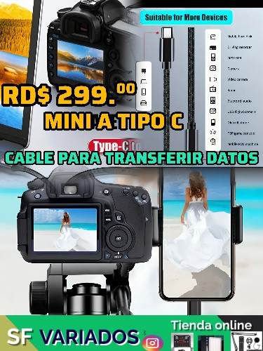 Imagen 1 de CABLE 9.84 pies MIDI A TIPO C PARA CAMARAS Y CONTROL PLAY STANTION