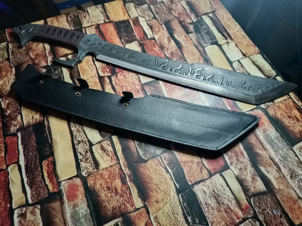 Imagen 1 de Espada de Acero al carbono estilo machete (Real)