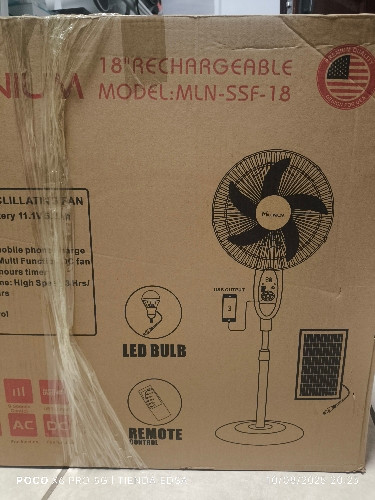 Imagen 1 de Abanico solar de 18"