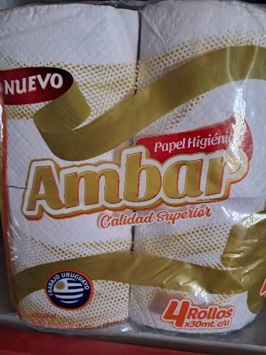 Imagen 1 de AMBAR PAPEL HIGIÉNICO 4 ROLLOS x 30 Mt